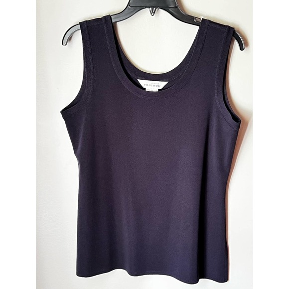 Exclusively Misook Sleeveless Navy Blue Womens Tank/Cami/Top Size Medium - Picture 5 of 11